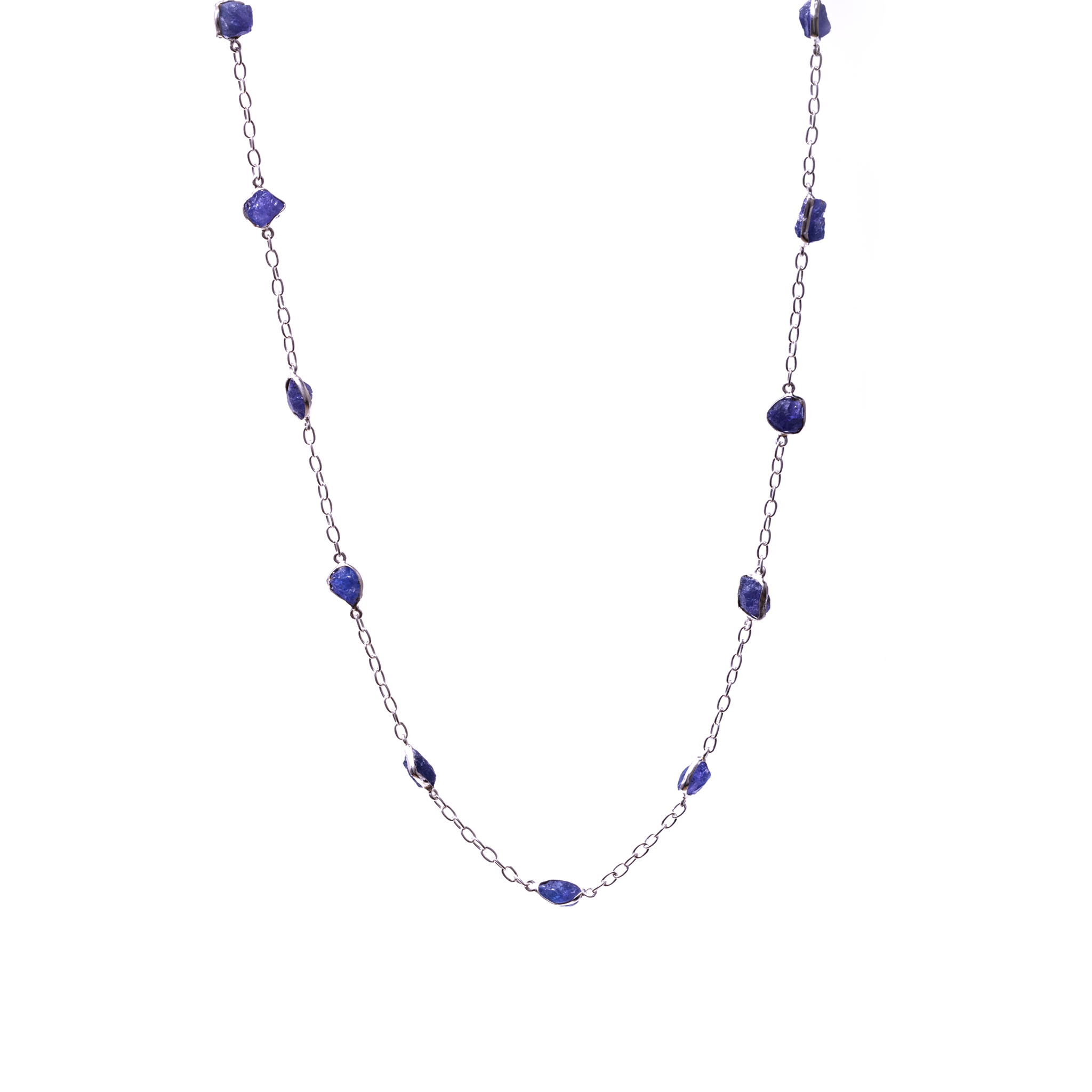 Raw Stones Necklace - Tanzanite